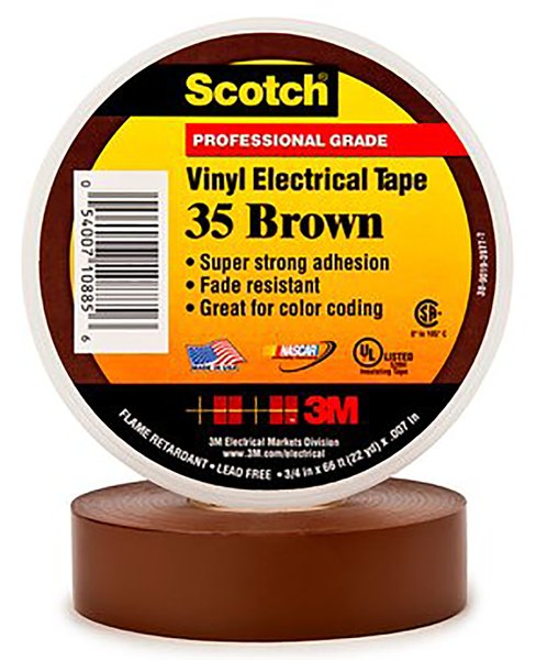 103008850 10885 35 Brown 0.75 In. X 66 Ft. Vinyl Electrical Tape