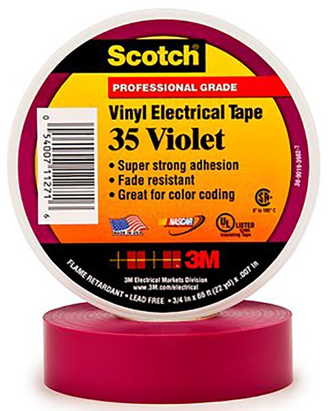 103012712 11271 35 Violet 0.75 In. X 66 Ft. Vinyl Electrical Tape