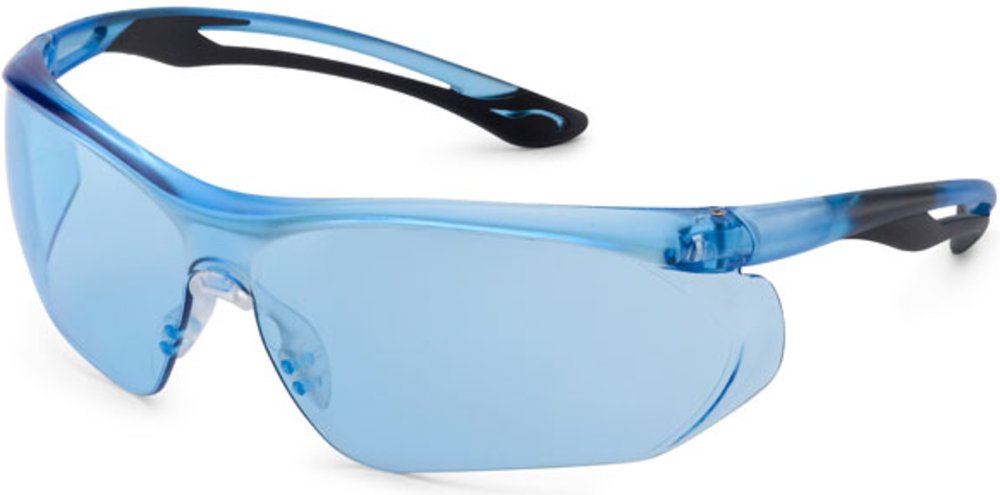 280398041 Pacific Blue & Black Flex Parallax Safety Glasses