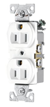 393715396 Commercial Duplex Receptacle - Ivory