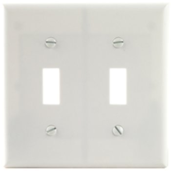 393791033 2139w-box 2 Gang Switch Plate - White