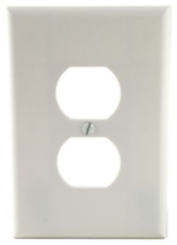 393726518 2142w-box Jumbo Receptacle Wall Plate - White