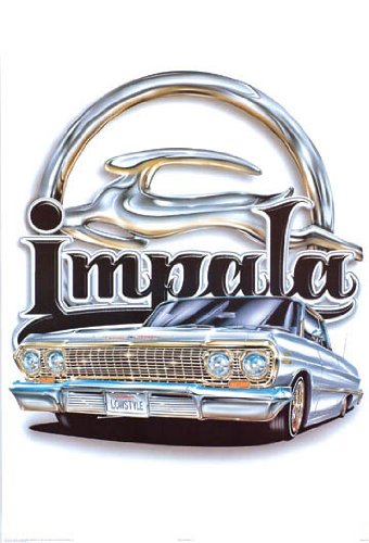 Hot Stuff 1081-08x10-lo 8 X 10 In. Impala Logo Lowrider Poster Print