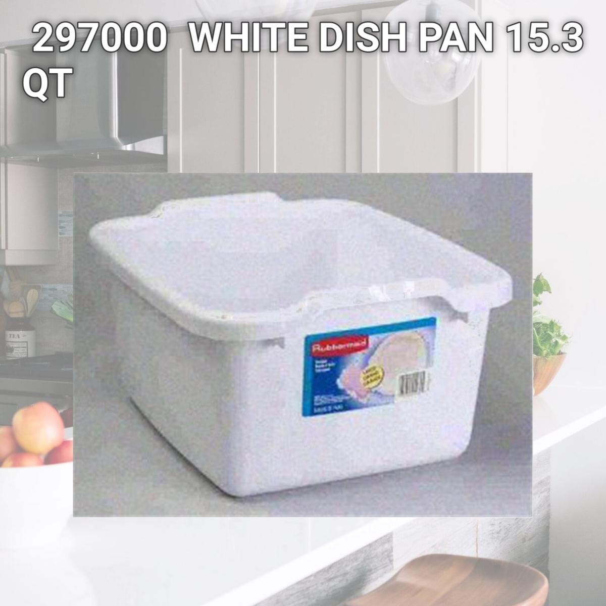 Picture of RUBBERMAID 297000  WHITE DISH PAN 15.3 QT  