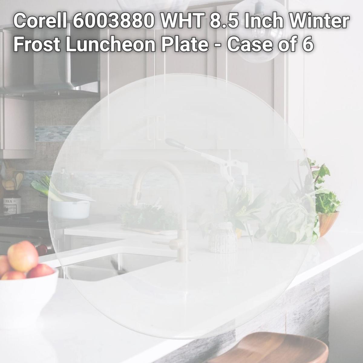 Picture of Corell 6003880 WHT 8.5 Inch Winter Frost Luncheon Plate - Case of 6