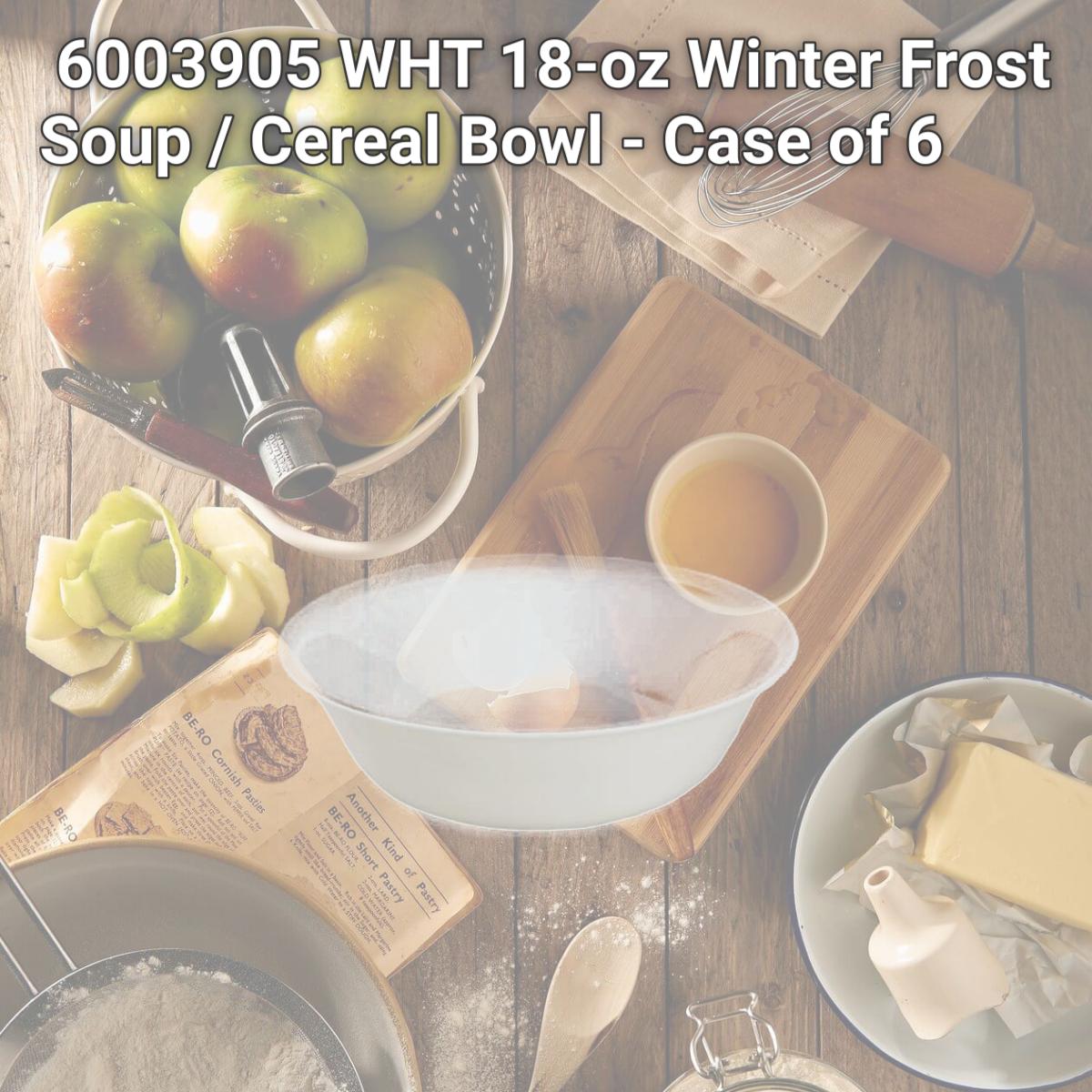 Picture of Corell 6003905 WHT 18-oz Winter Frost Soup / Cereal Bowl - Case of 6