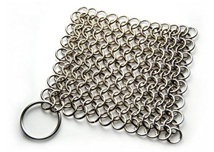 Cm5x5 S-s Chainmail Scrubber - Chain Mail Stainless Steel Pan Scrubber Pack Of 8