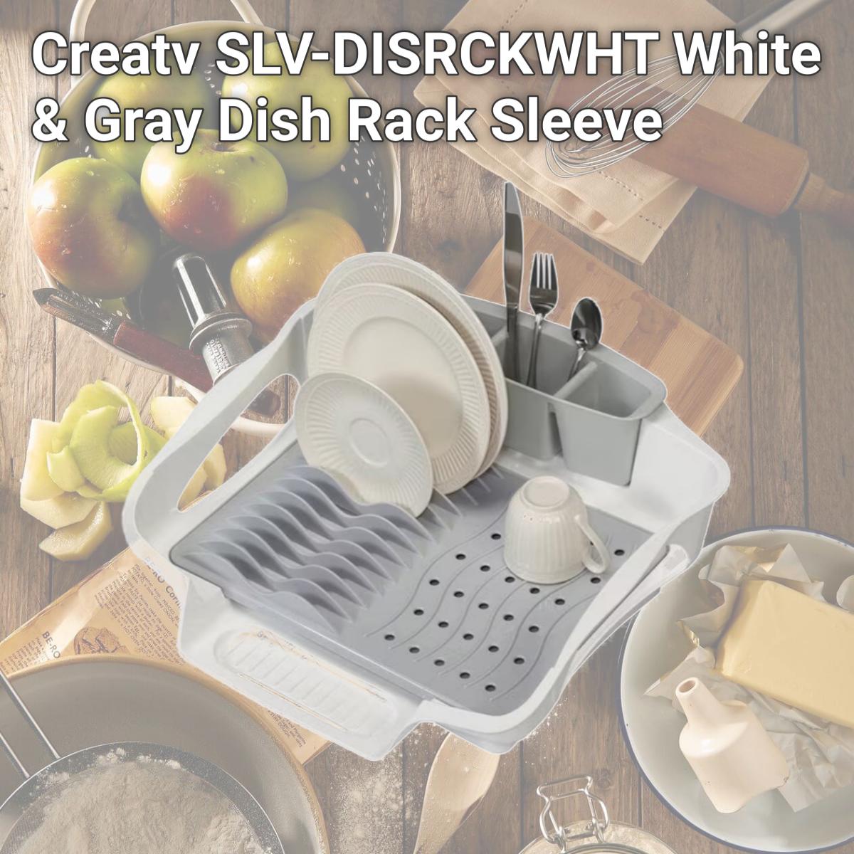 Picture of Creatv SLV-DISRCKWHT White & Gray Dish Rack Sleeve