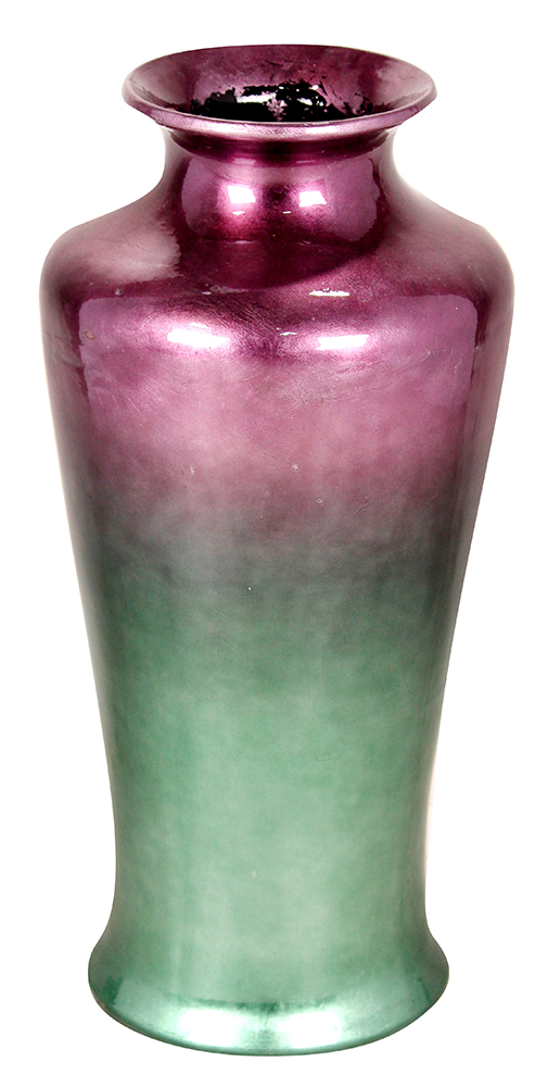 W0764-w14 Leah 24 In. Foiled & Lacquered Ceramic Floor Vase - Purple & Aqua