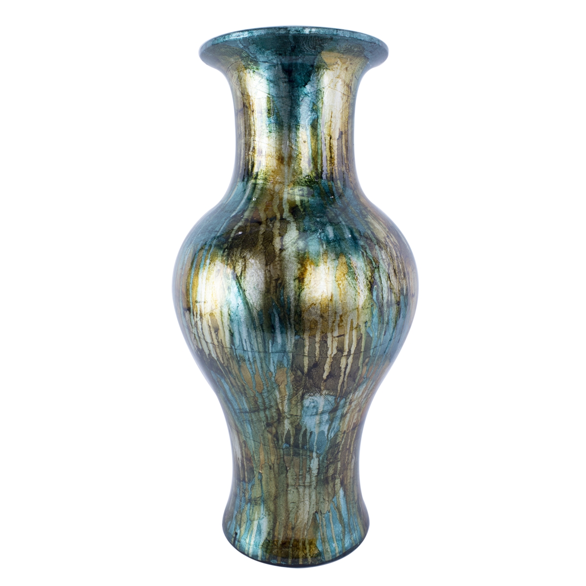 W1298-04 18 In. Kate Foiled & Lacquered Ceramic Vase