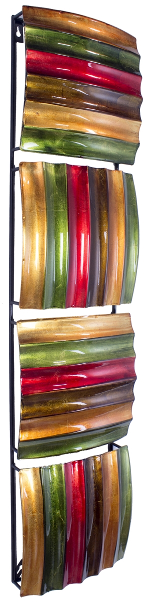 W09400r2-57 Naomi Vertical 4-panel Metal Wall Decor - Multi-color