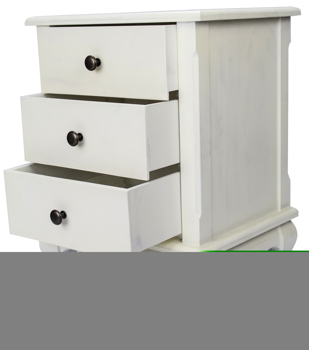 Pinecrest 3-drawer End Table - White