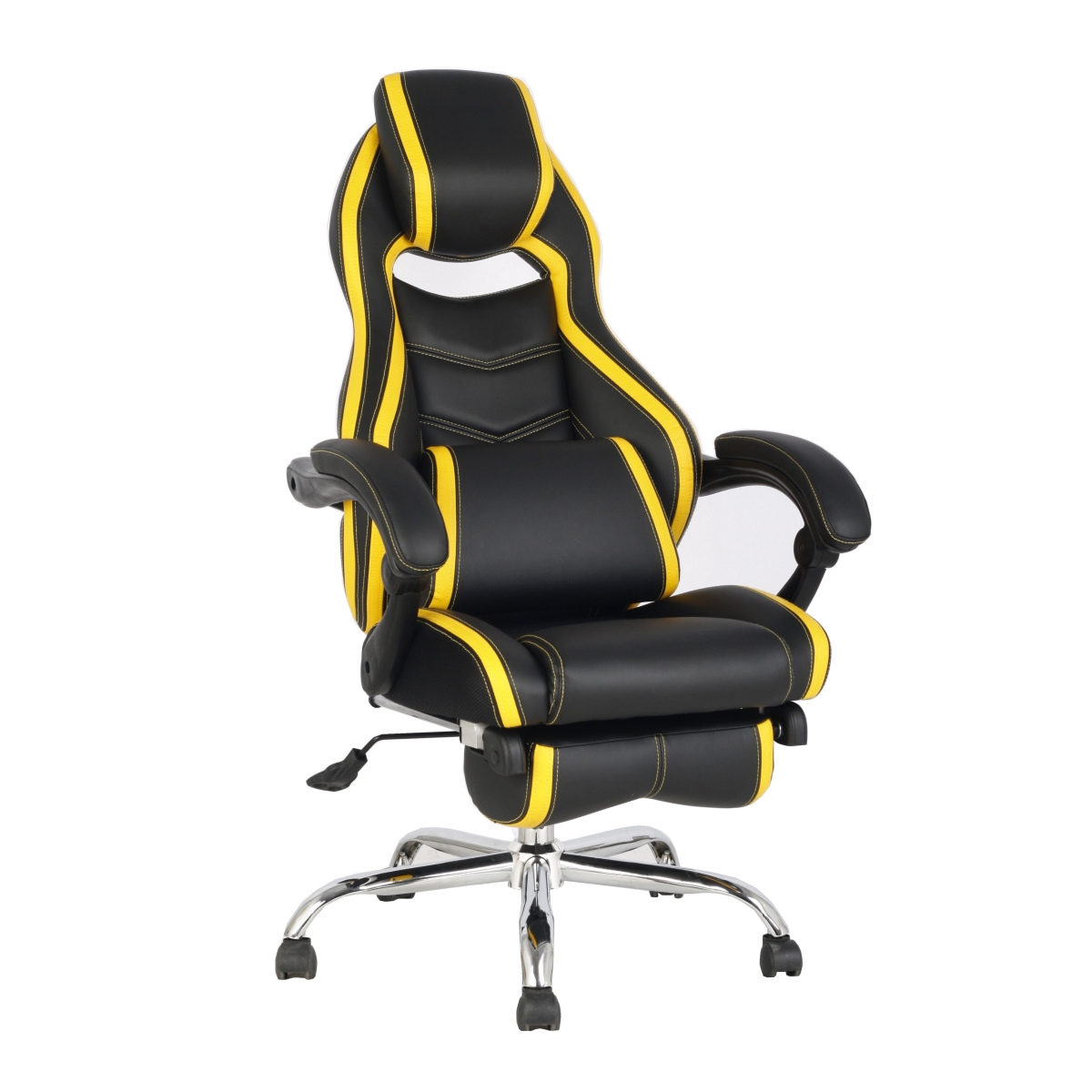 Tyfc22017 26.77 In. Executive High Back Pu Leather Office Chair, Yellow