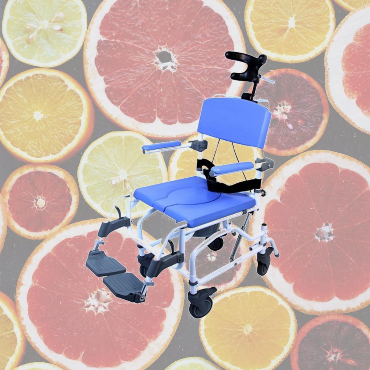 Picture of Healthline 791154430149 Aluminum Tilt Shower Commode Chair, 18 in.
