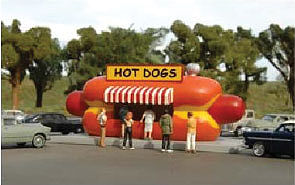 Bac35206 Ho Scale Hot Dog Stand
