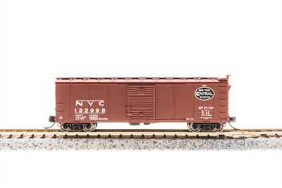 Bli3668 Nyc Steel Box Car, No.121334 With Dreadnaught Ends, Post-1955 Extended Gothic Lettering