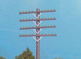 Rix31 Ho Scale Telephone Pole Crossarms, Brown - Set Of 72