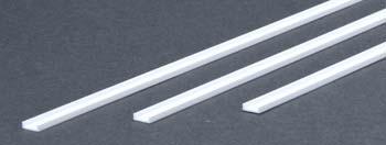 Evg267 0.25 In. Styrene Channel Railroad Scratch Building Supply, White Opaque