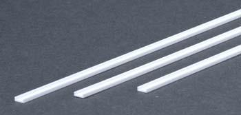 Evg266 0.19 In. - 4.8 Mm Channel Styrene Railroad Scratch Building Supply, Opaque White