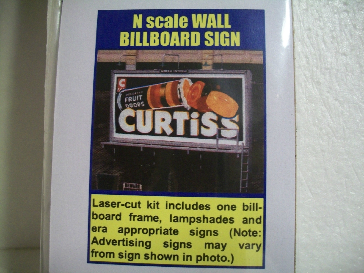 Blr1435 Z - N Scale Ho Gauge Laser Cut Billboard Wall Style