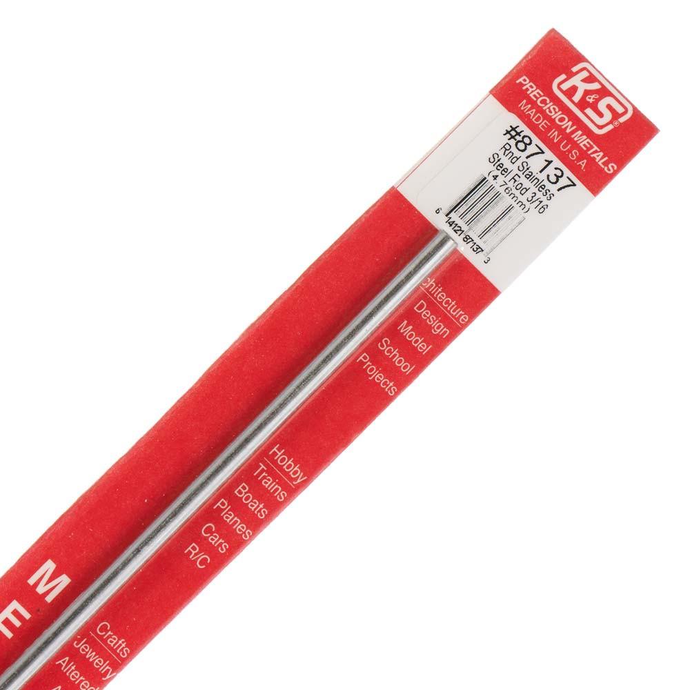 K-s87137 Round Stainless Steel Rod - 0.19 In.