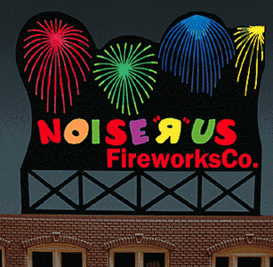 Mie9782 N Scale Micro Structures Animated Noise R Fireworks