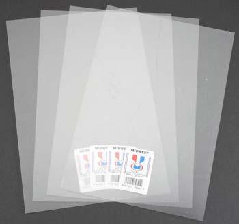 Mid70301 0.020 In. Clear Polyester Sheet - 4 Piece