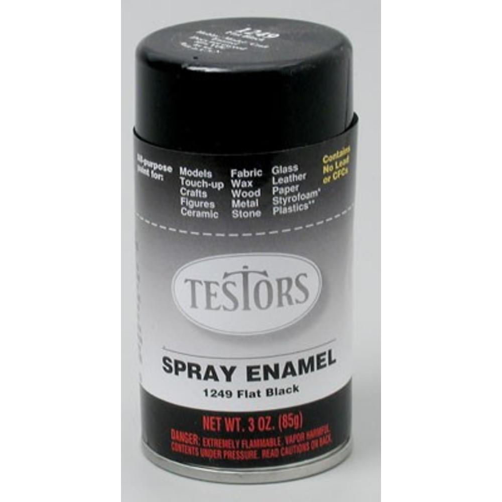Tes1249t Flat Black Spray Enamel