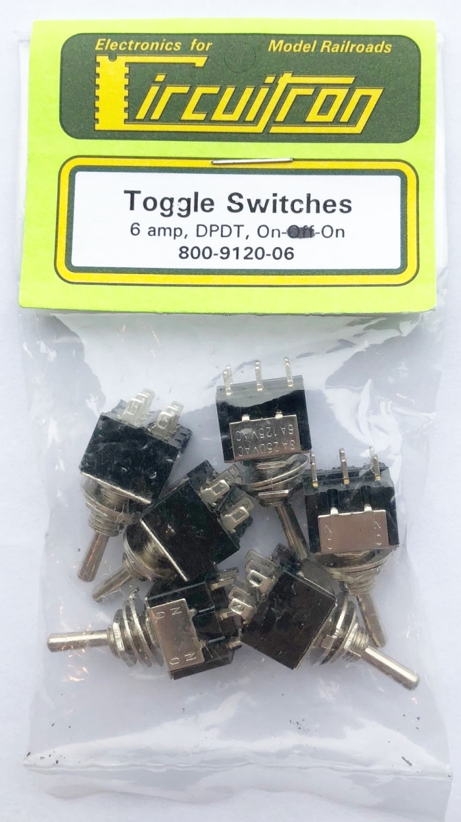 Cir912006 Dpdt On-on Switch, Pack Of 6