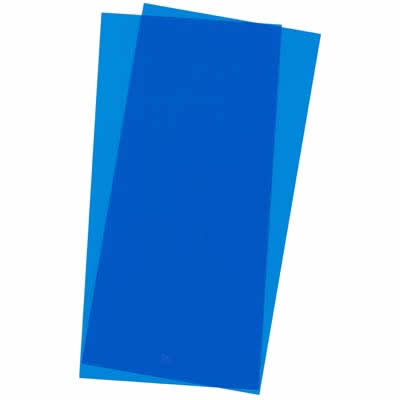 Evg9902 6 X 12 X 0.01 In. Blue Transparent Plastic Sheet, Pack Of 2