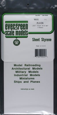 Evg9015 0.01 X 6 X 12 In. Plain Sheet Styrene By Scale Models