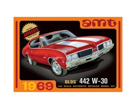 1105 1-25 1969 Olds W-30 442 Scale Plastic Model Car