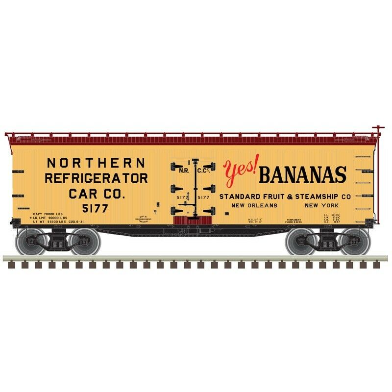 Atl20003086 Ho Scale Undecorated 40 Ft. Wood Reefer Model Train