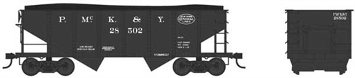 Bow37997 N Prr Class Gla 2-bay Open Hopper - Pittsburgh, Mckeesport & Youghiogheny 28527 - Black