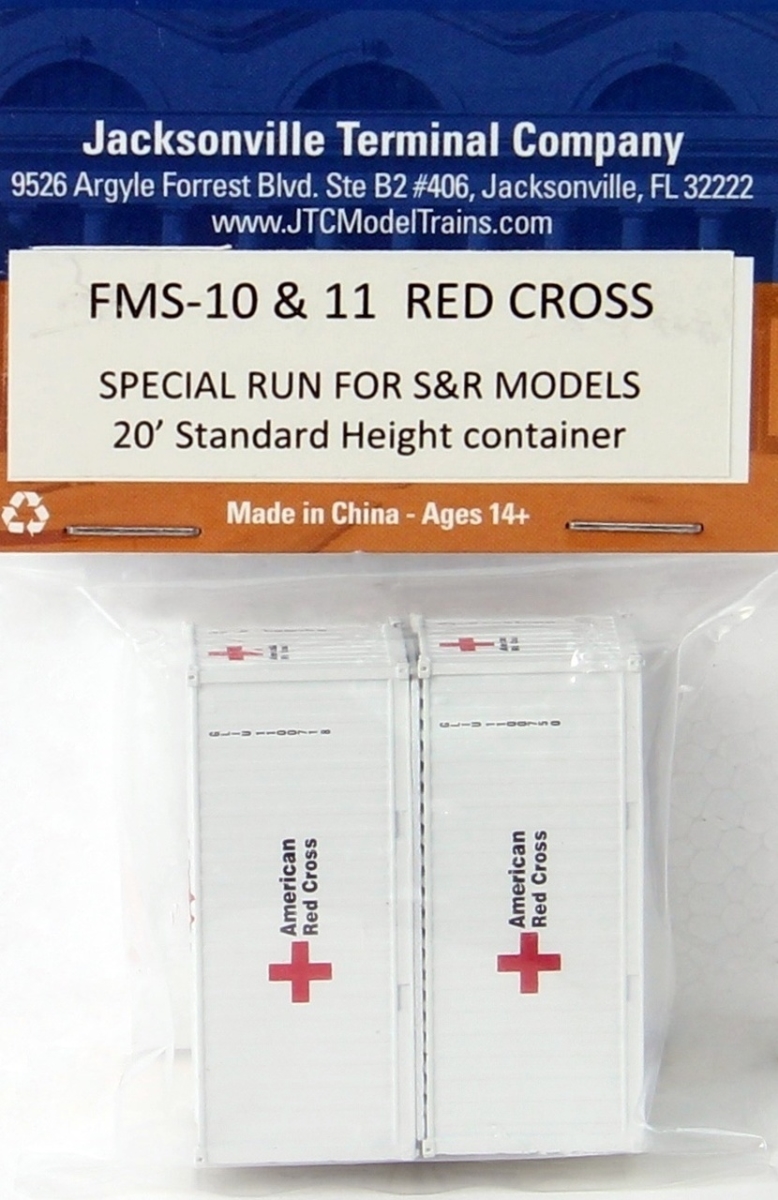 Jtcfms10&11 N 20 Ft. Standard Height Containers, American Red Cross Special Run