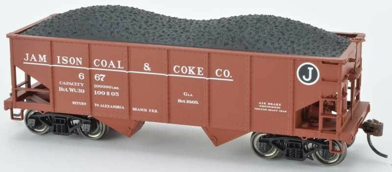 Bow60258 Ho Scale Jamison Coal & Coke Co Gla 2-bay Hopper Car - No.658