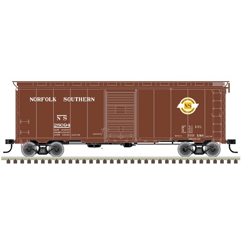 Atl20001384 40 Ft. Ho Scale Postwar Box Car With Door Undecorated