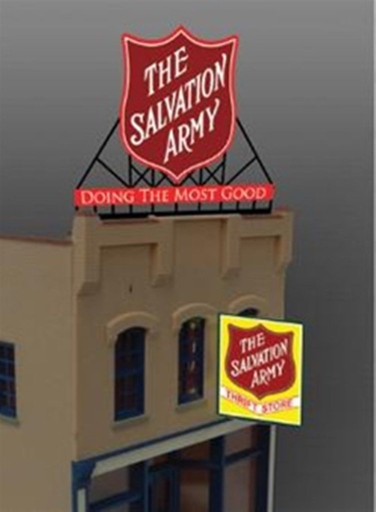 Mie62982 N & Ho Scale Salvation Army Billboard Combo