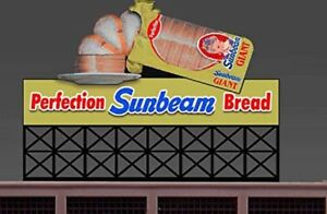 Mie883301 Ho & O Scale Sunbeam Bread Animated Neon Style Sign Billboard Kit