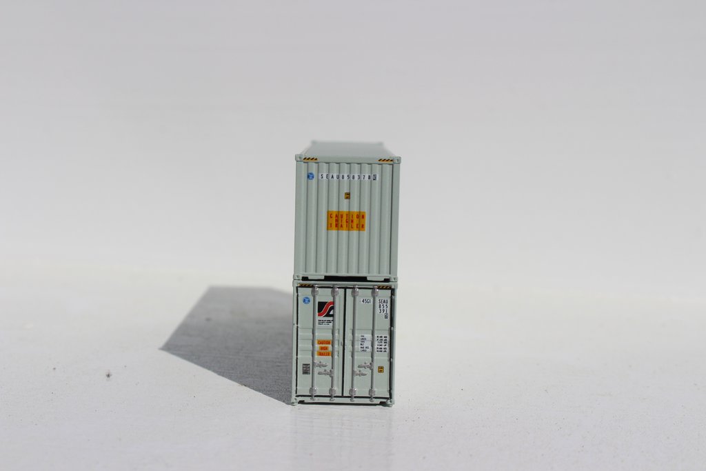 Jtc405044 40 Ft. N Scale Sealand High Cube Container With Magnetic System & Corrugated Side