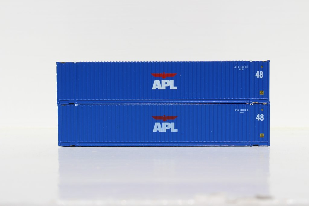 Jtc485001 48 Ft. N Scale Apl 3-42-3 Corrugated Container With Magnetic System - Pack Of 2