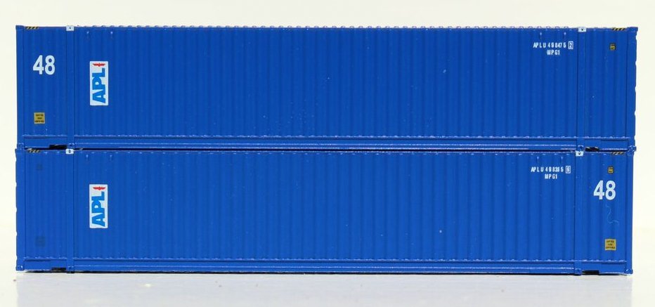 Jtc485008 48 Ft. N Scale Apl 3-42-3 Corrugated Container With Magnetic System - Pack Of 2