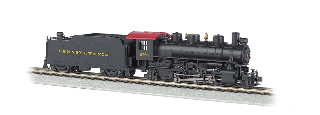 Bac51528 Ho Scale Pennsylvania Railroad 2-6-2 Prairie & Tender Steam Locomotive No.2765 Model Train