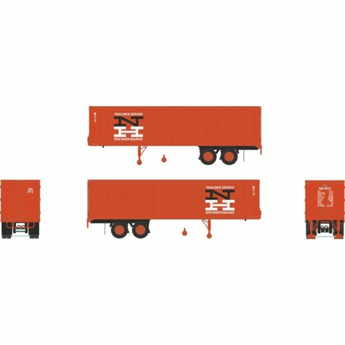 RAP403009 HO Scale New Haven 35 ft. Fruehauf Integral-Post Volume Van No.RT11