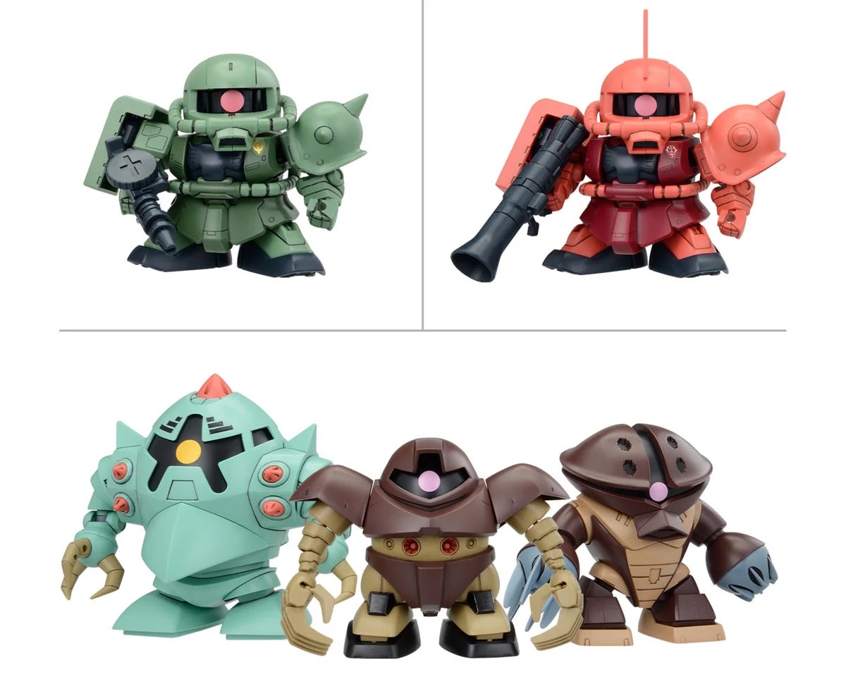 BAS2761648 BB Senshi SD Principality of Zeon Mobile Suit Gundam Action Figure - Set of 5
