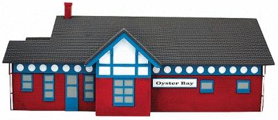 Imx6330 Oyster Bay Station Assembled Perma-scene, N Scale Model Railroad Building