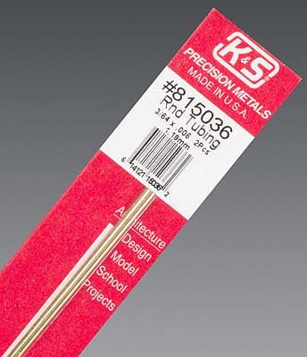 K-s815036 0.04 X 12 In. Round Brass Tubes