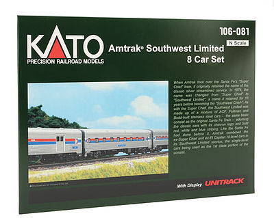 Kat106081 Amtrak Southwest Limited Phase I First Class 8 Car Set