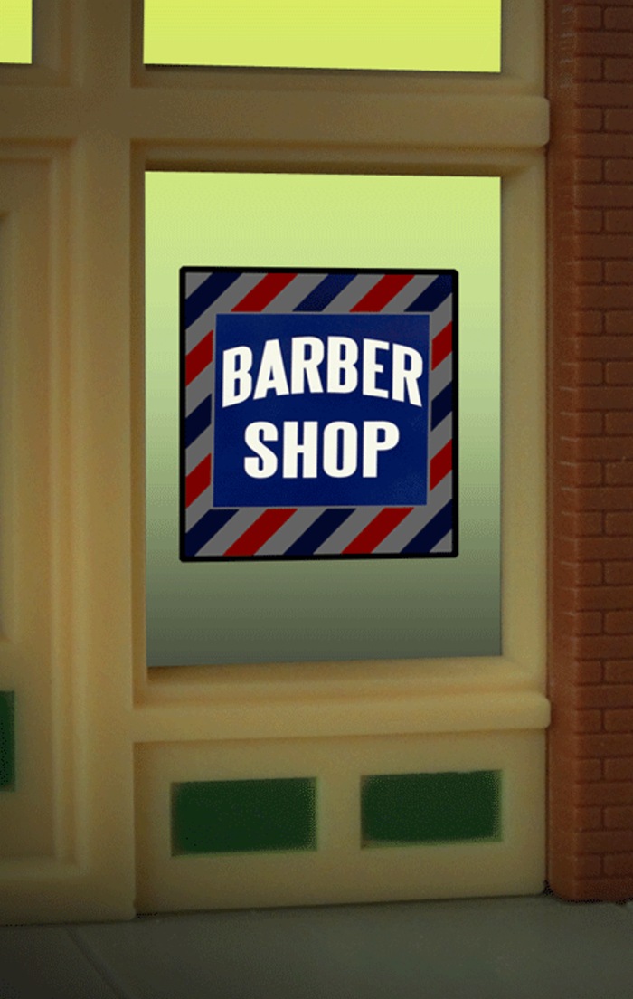 Mie8930 Barber Shop Window Sign