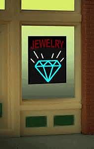 Mie8970 Jewelry Window Animated Neon Sign